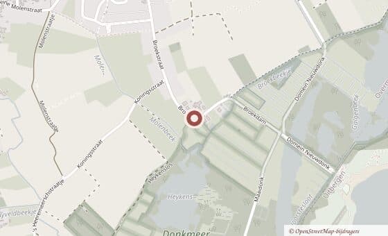 Kaart: Revived aan de Broekstraat 37 in Overmere, vlak bij het Donkmeer. Opent Google Maps.